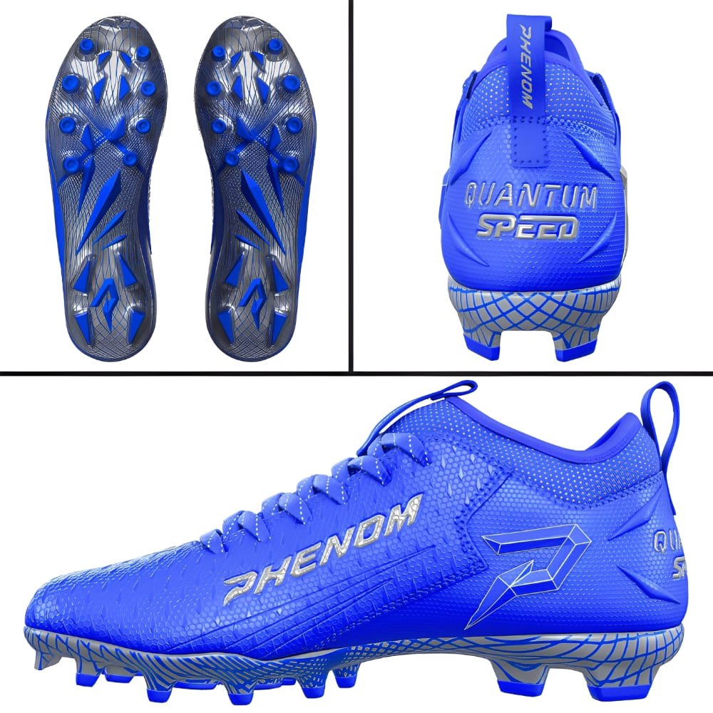 American football shoes<br> Phenom Elite <br>Quantum Speed 2.0<br> Team Colors